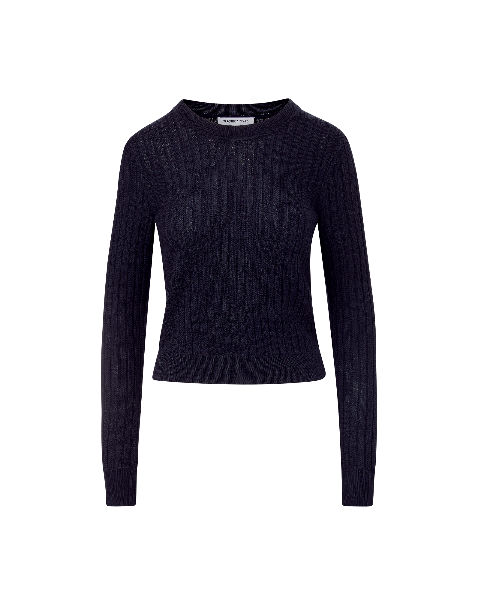 Veronica Beard Cheval Merino Wool Sweater - Navy