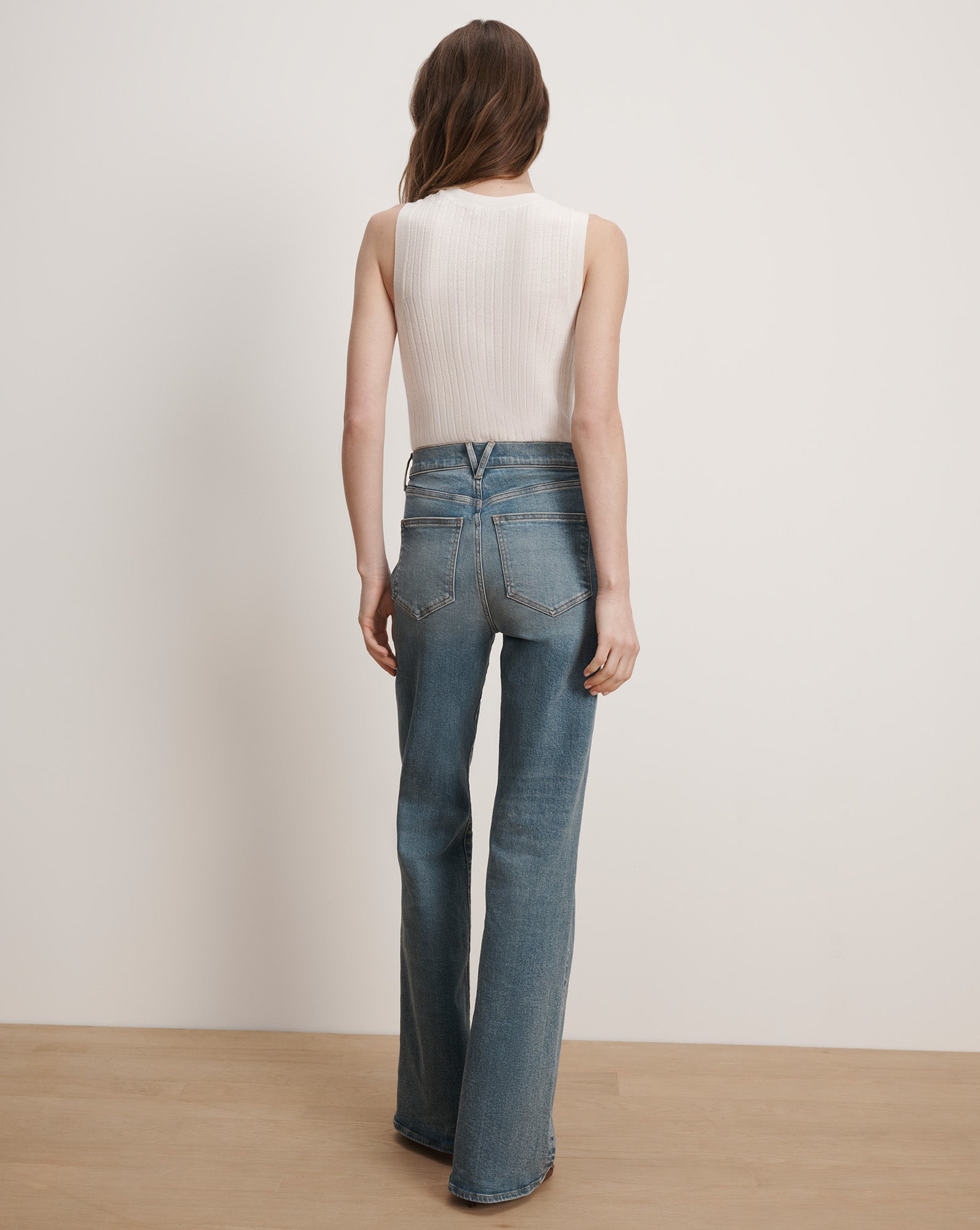Veronica Beard Jerrel Merino Wool Tank Top - Ivory