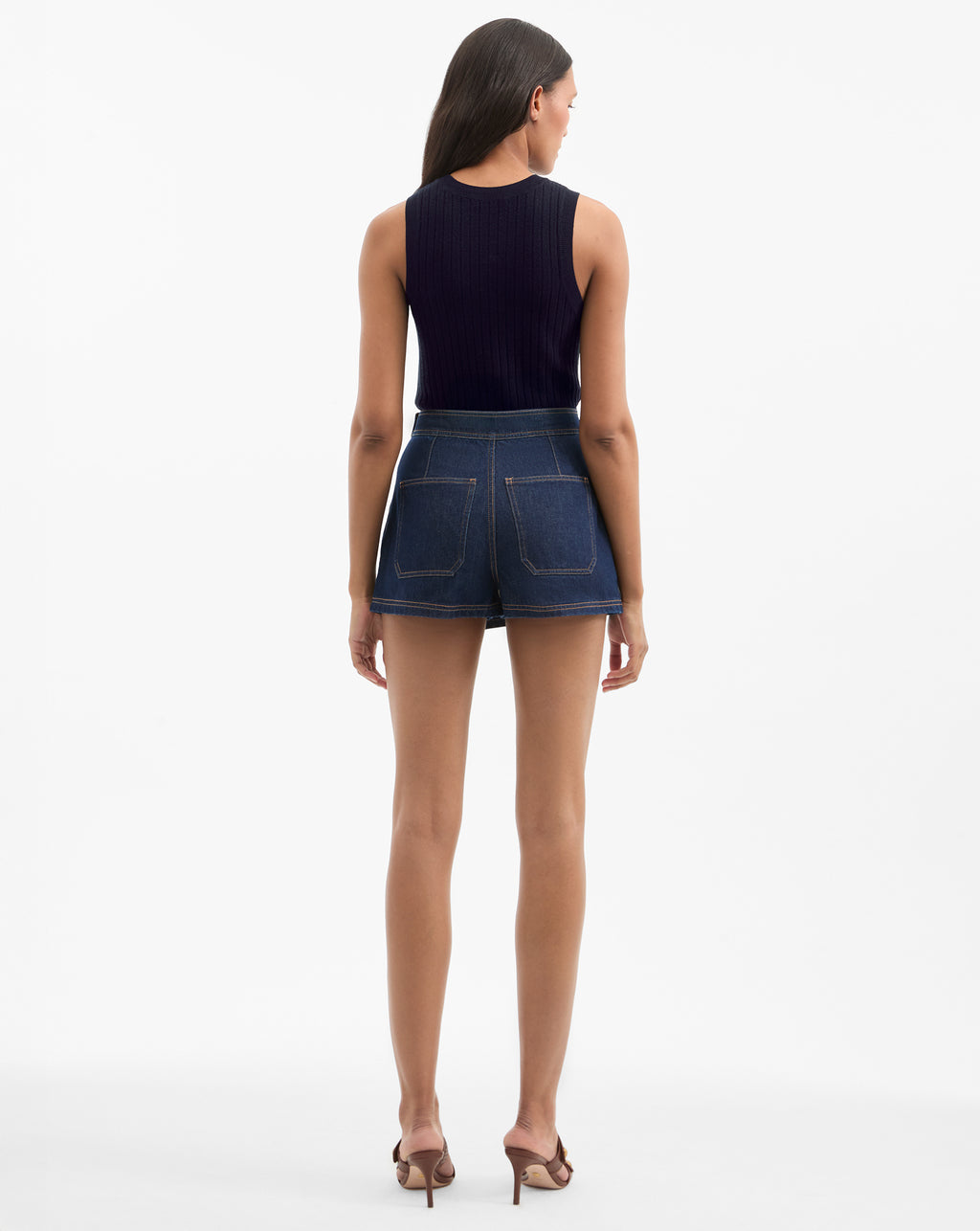 Veronica Beard Jerrel Merino Wool Tank Top - Navy