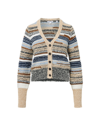 Veronica Beard Cecily Wool-Blend Cardigan  - Whisky Multi