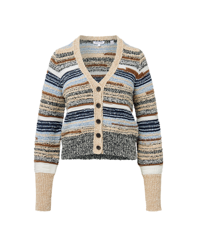 Veronica Beard Cecily Wool-Blend Cardigan  - Whisky Multi
