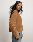 Veronica Beard Walters Suede Jacket - Whisky