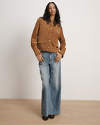 Veronica Beard Walters Suede Jacket - Whisky