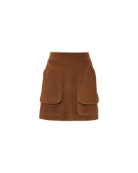 Veronica Beard Norwood Suede Mini Skirt - Whisky