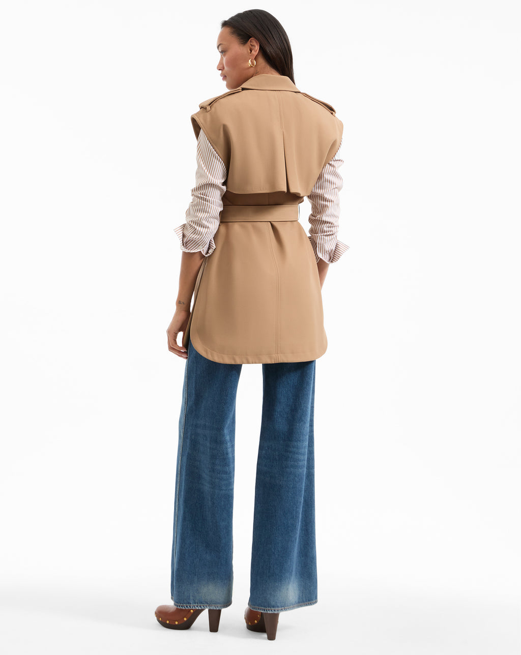 Veronica Beard Willmott Trench Vest - Hazelnut