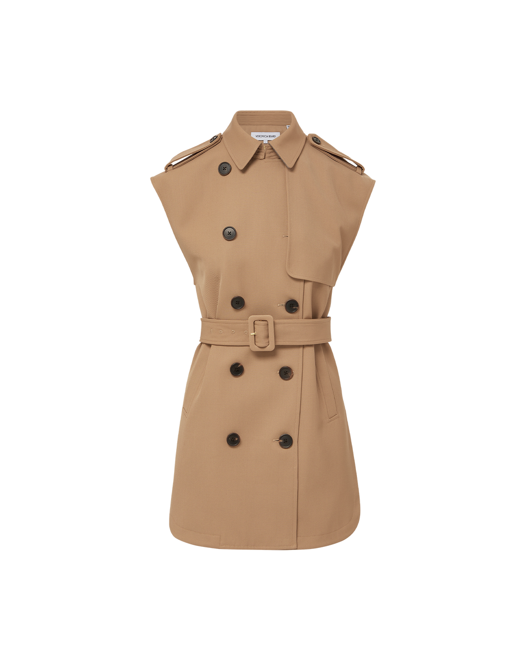 Veronica Beard Willmott Trench Vest Hazelnut