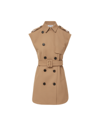 Veronica Beard Willmott Trench Vest Hazelnut