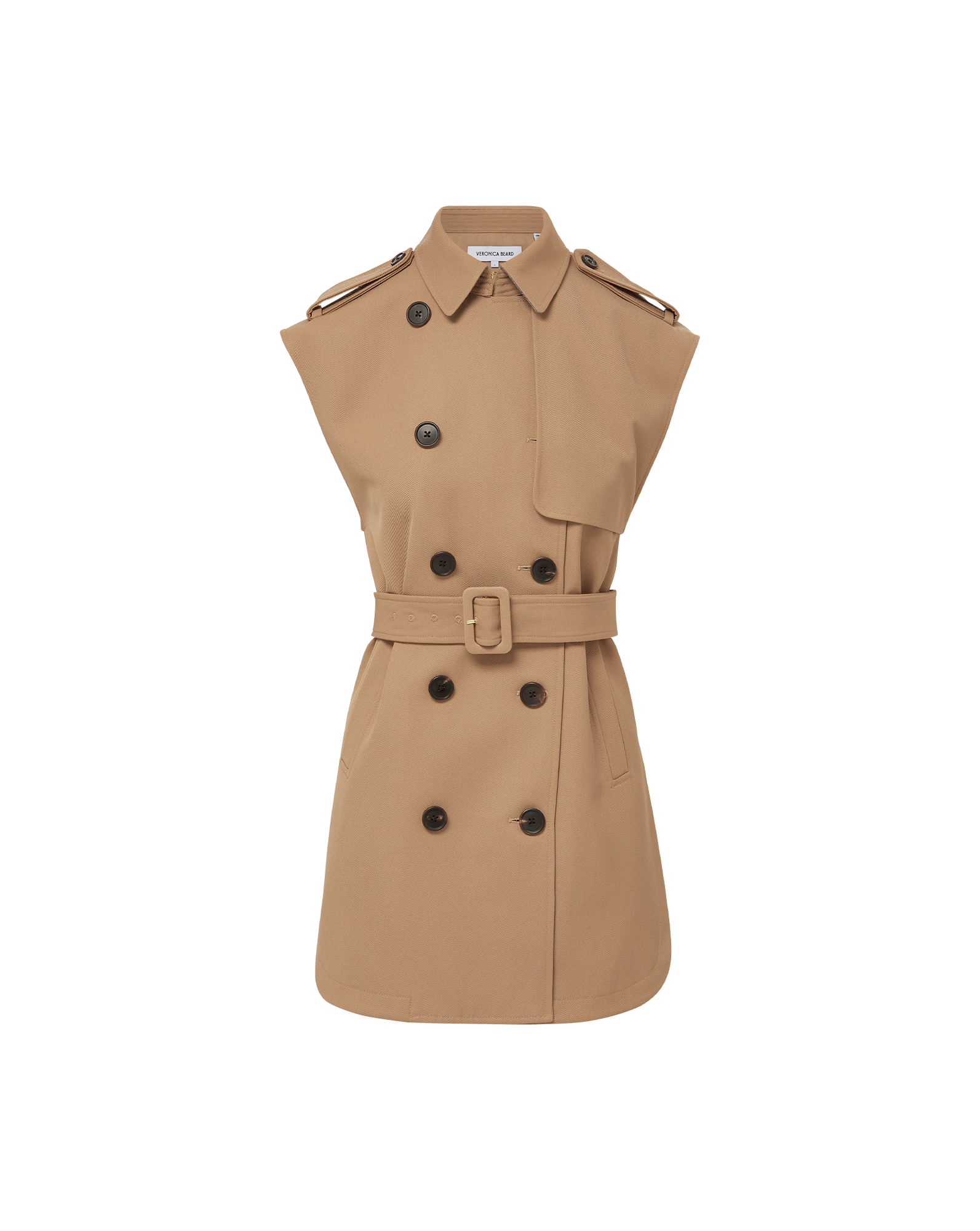 Veronica Beard Willmott Trench Vest Hazelnut
