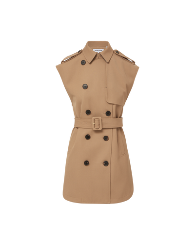 Veronica Beard Willmott Trench Vest Hazelnut