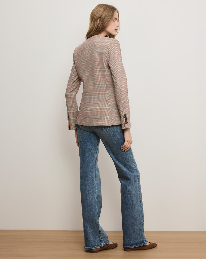 Veronica Beard Orrin Plaid Jacket - Hazelnut Multi