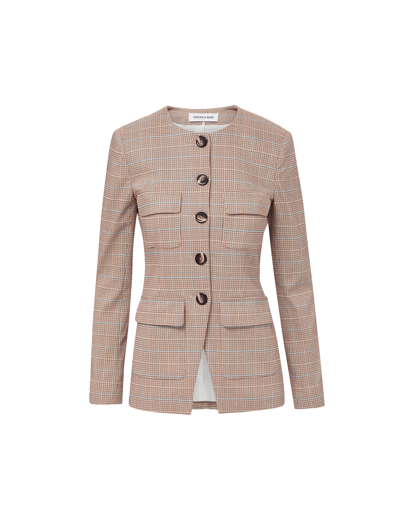 Veronica Beard Orrin Plaid Jacket - Hazelnut Multi
