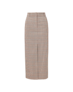 Veronica Beard Maxine Plaid Midi Skirt - Hazelnut Multi