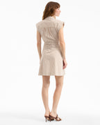 Veronica Beard Nagano Mini Shirtdress - Acorn/White