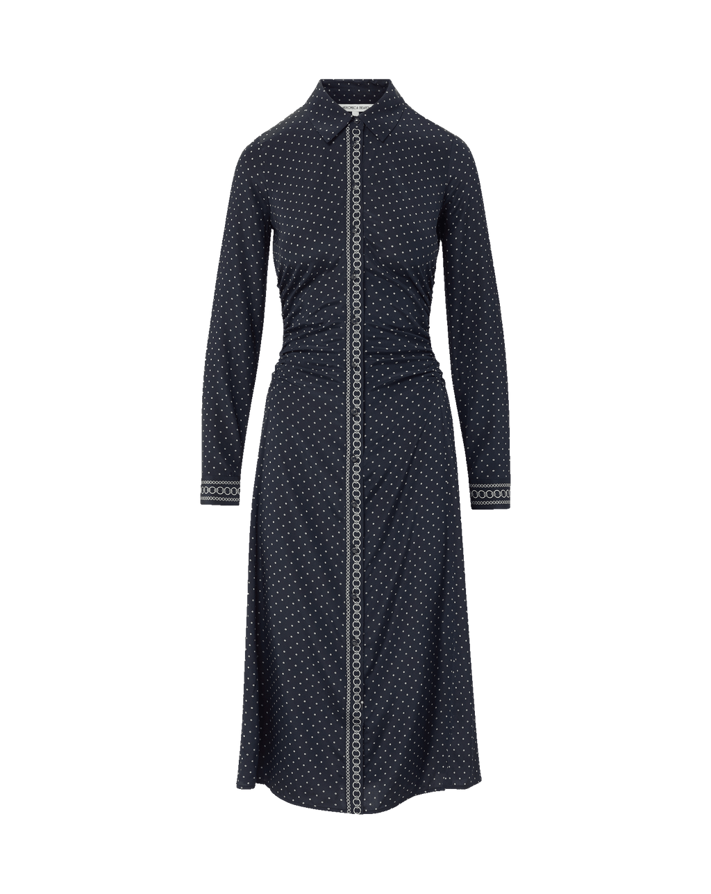 Veronica Beard Lex Midi Shirtdress - Navy Multi