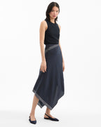 Veronica Beard Hartley Asymmetrical Skirt - Navy Multi