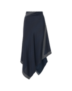 Veronica Beard Hartley Asymmetrical Skirt - Navy Multi