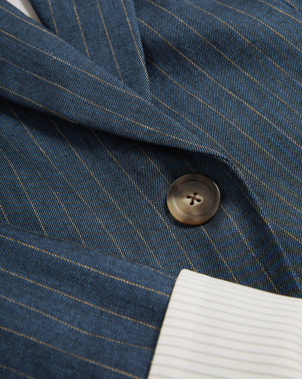 Veronica Beard Obie Pinstripe Dickey Jacket - Blue/Dove White