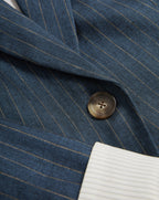 Veronica Beard Obie Pinstripe Dickey Jacket - Blue/Dove White
