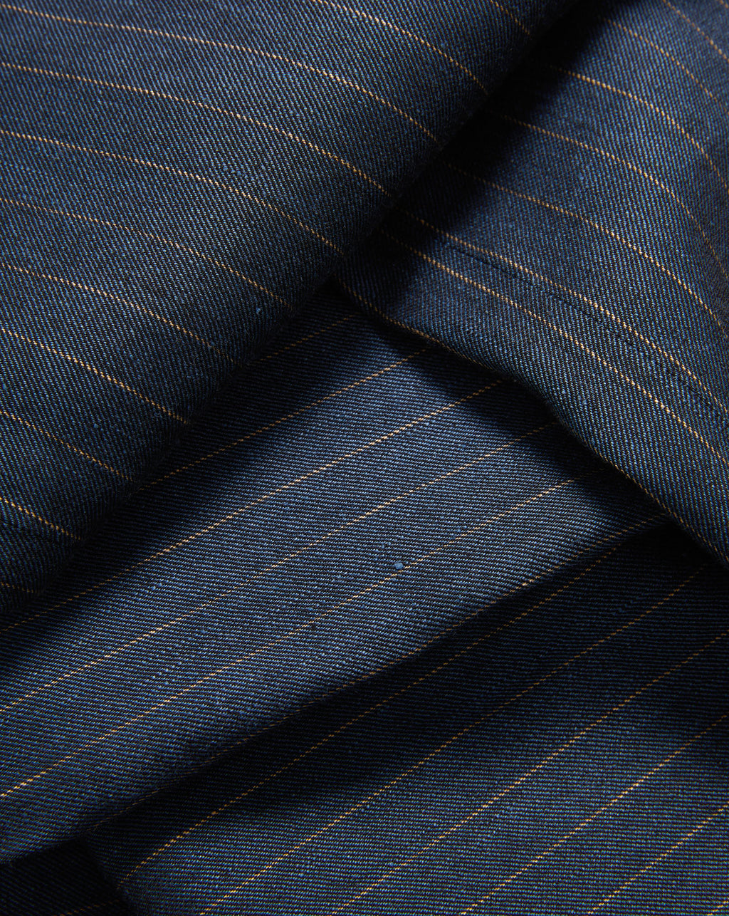 Veronica Beard Rimini Wide-Leg Pinstripe Pant - Blue/Dove White