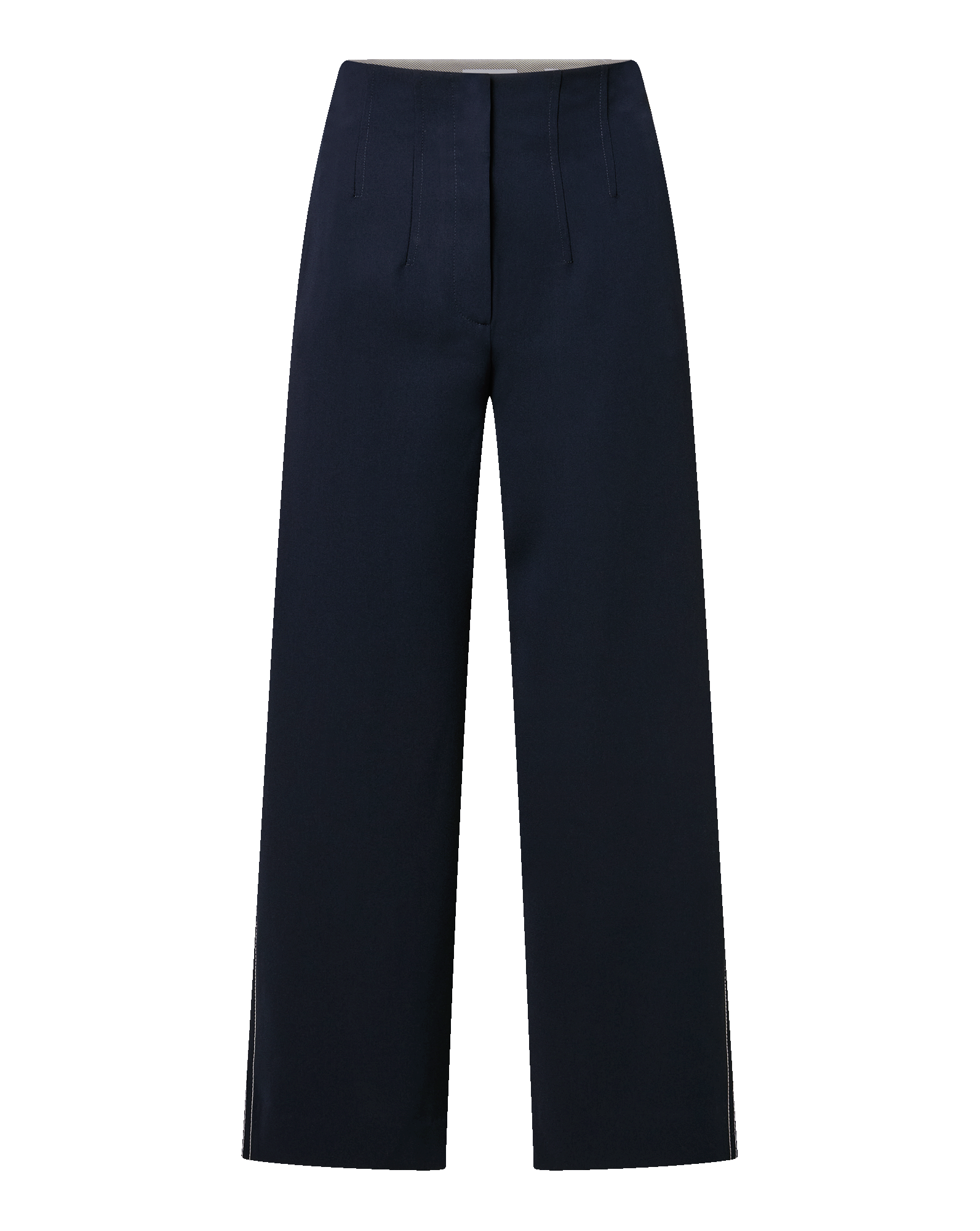 Veronica Beard Ellin Cropped Wide-Leg Pant - Navy