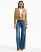 Veronica Beard Wilkie Cropped Jacket - Hazelnut