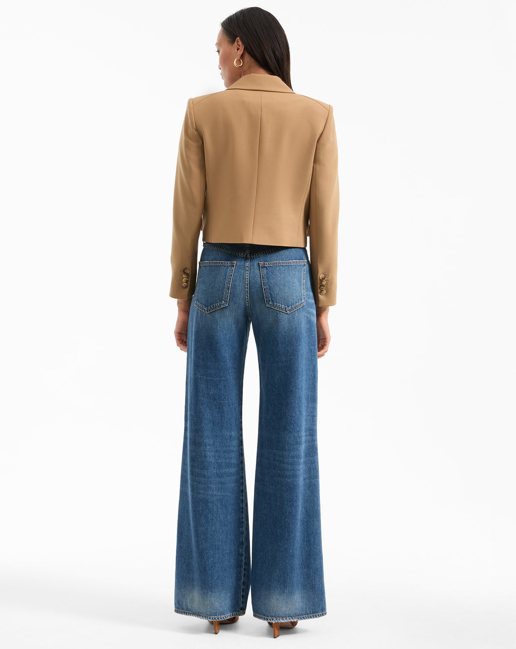 Veronica Beard Wilkie Cropped Jacket - Hazelnut