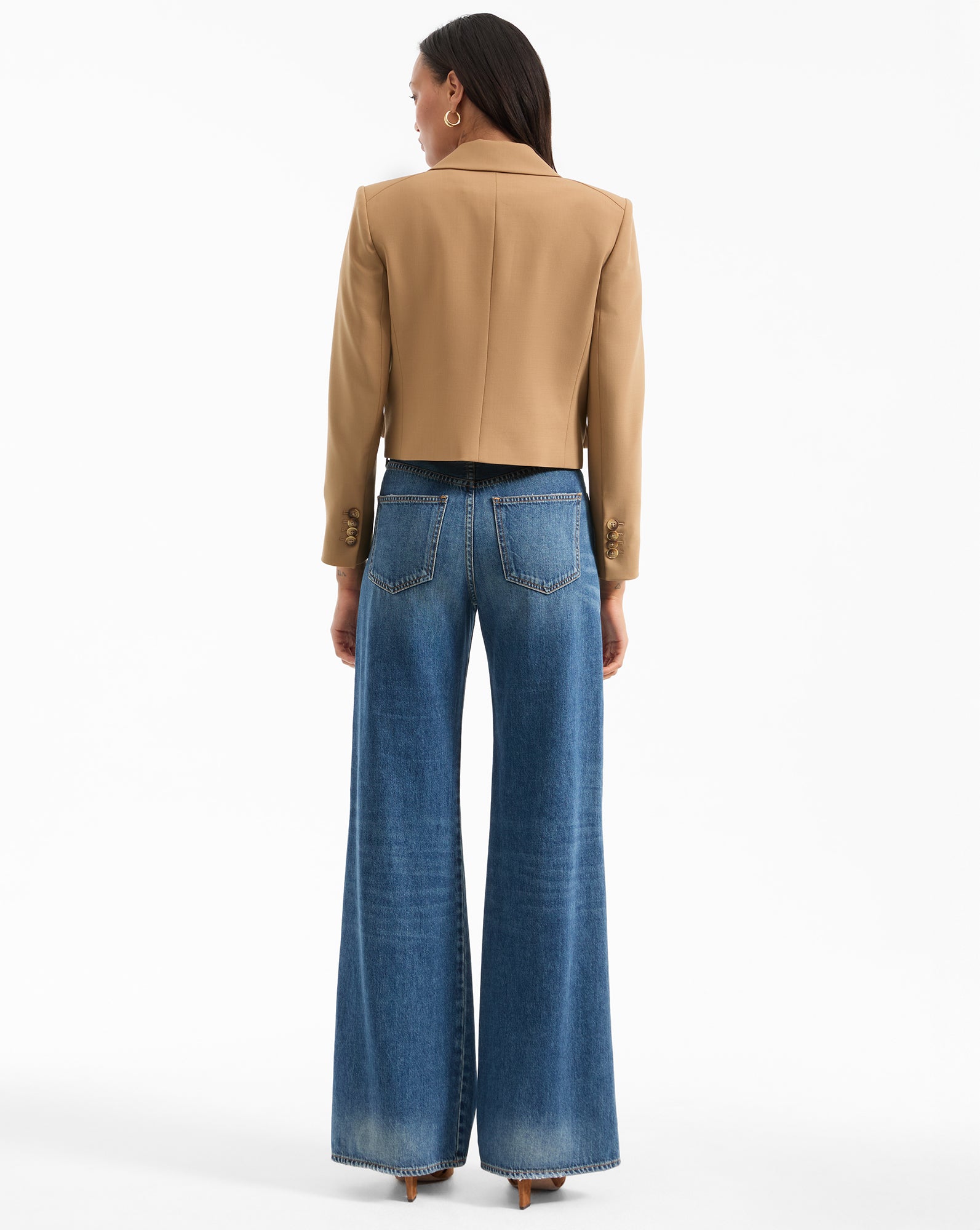 Veronica Beard Wilkie Cropped Jacket - Hazelnut