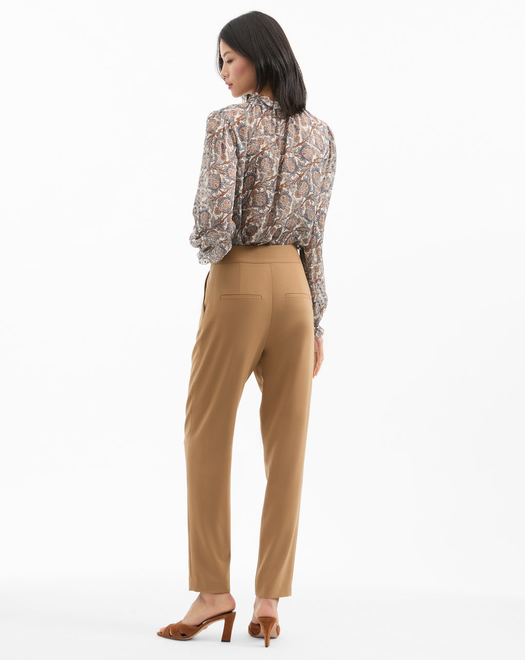 Veronica Beard Wisteria Cropped Pant - Hazelnut