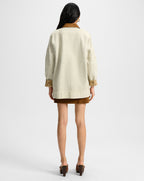 Veronica Beard Abbas Chore Jacket - Light Oatmeal