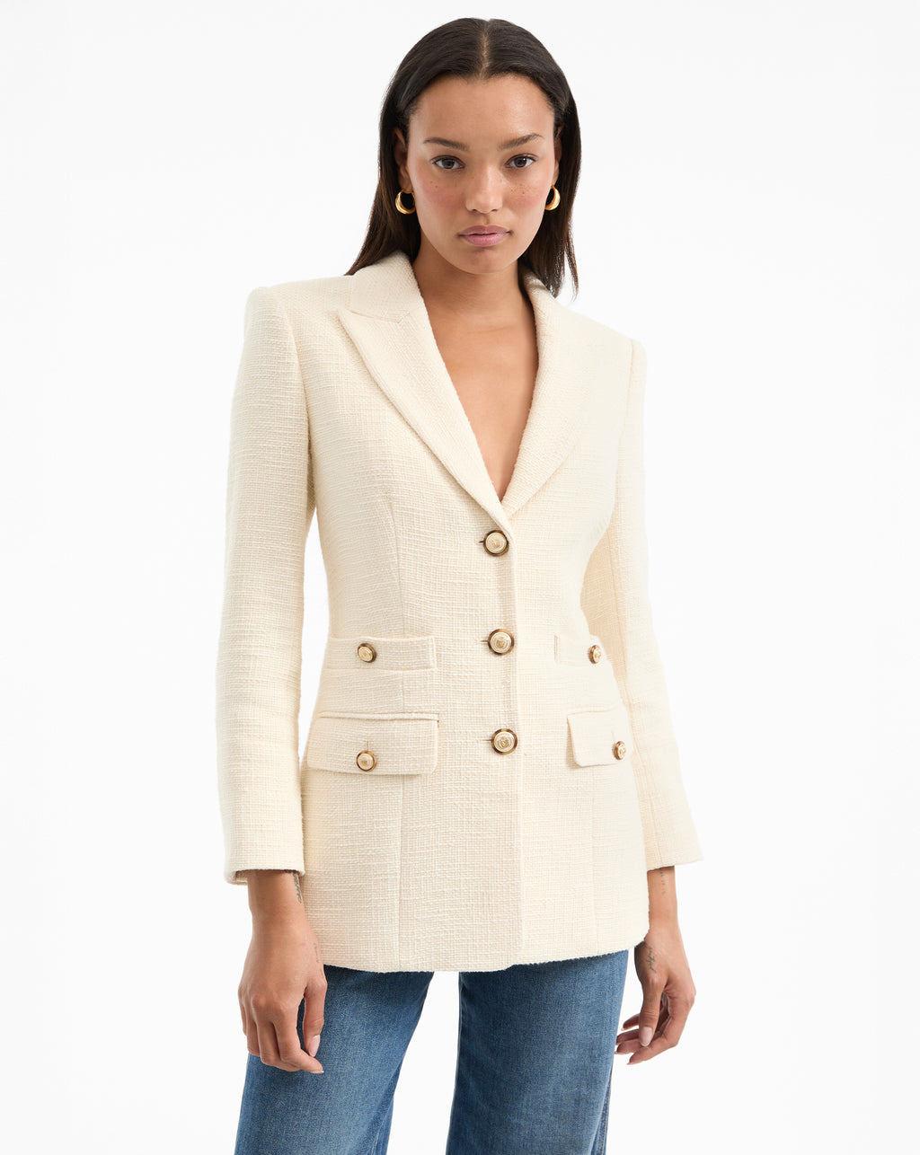 Veronica Beard Terre Cotton Dickey Jacket - Ecru