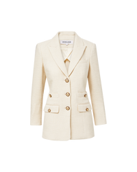 Veronica Beard Terre Cotton Dickey Jacket - Ecru