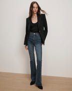 Veronica Beard Naira Scuba Dickey Jacket - Black