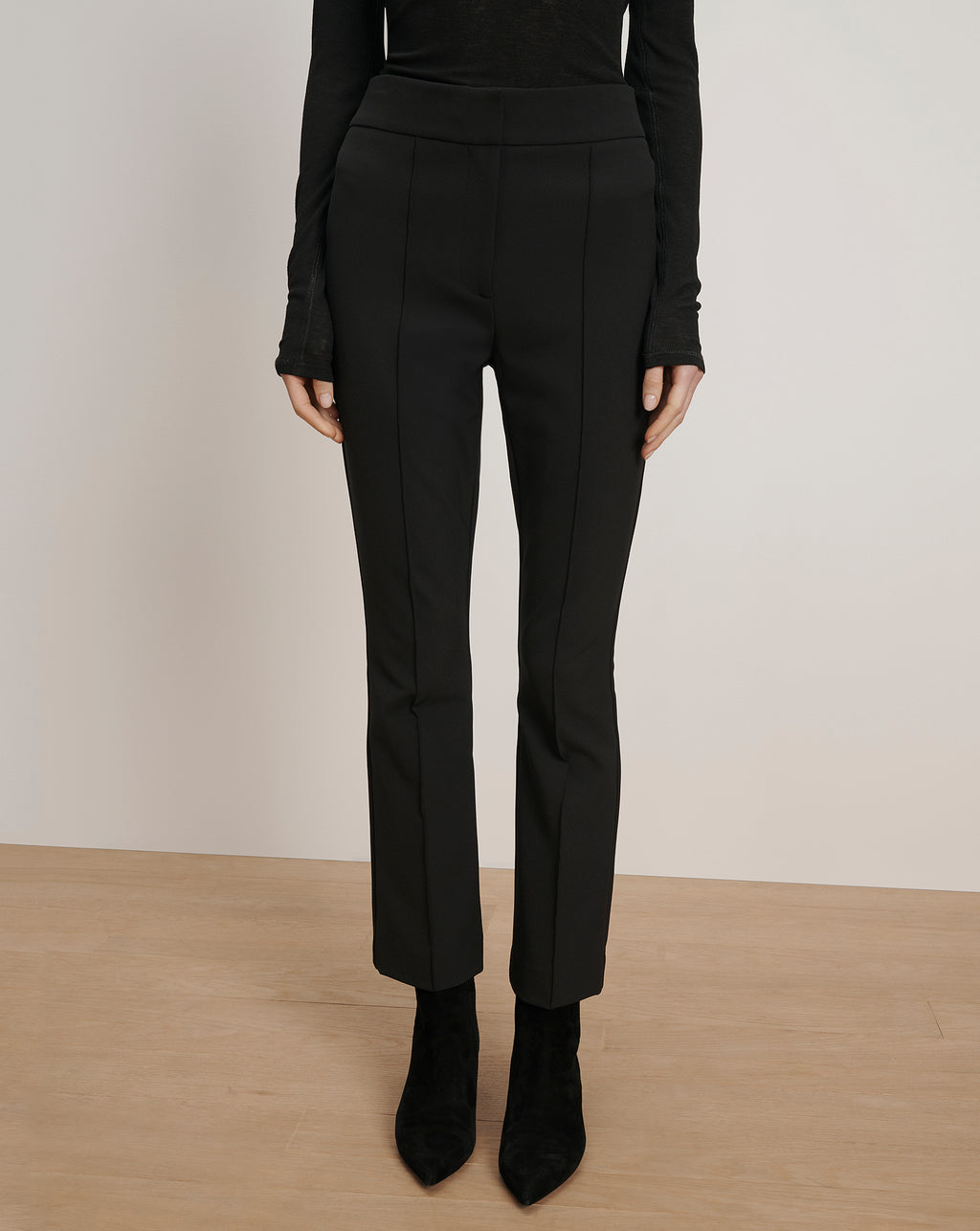 Veronica Beard Dell Scuba Slim-Leg Pant - Black