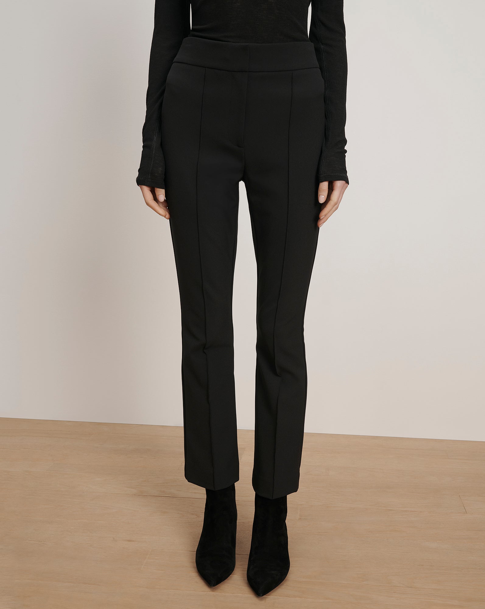 Veronica Beard Dell Scuba Slim-Leg Pant - Black