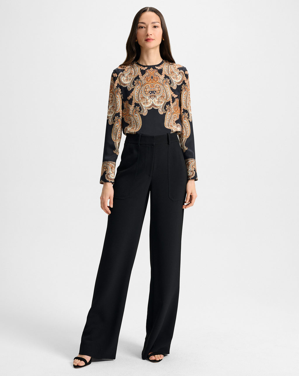Veronica Beard Cole Wide-Leg Pant - Black