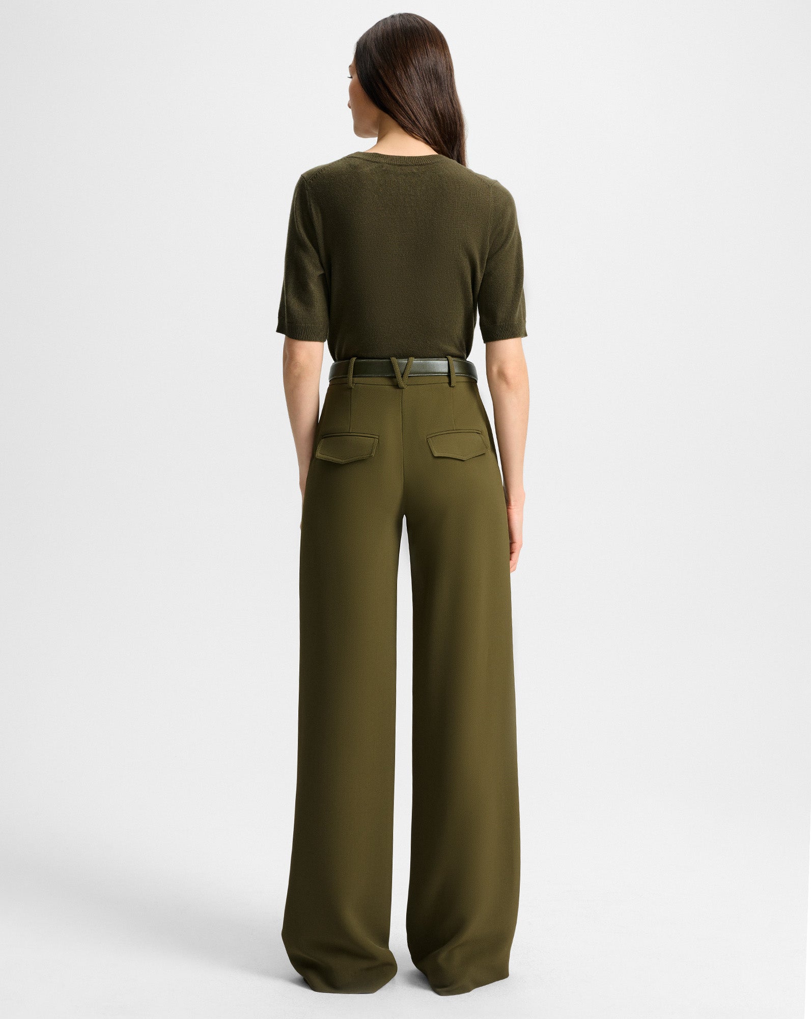 Veronica Beard Cole Wide-Leg Pant - Cypress