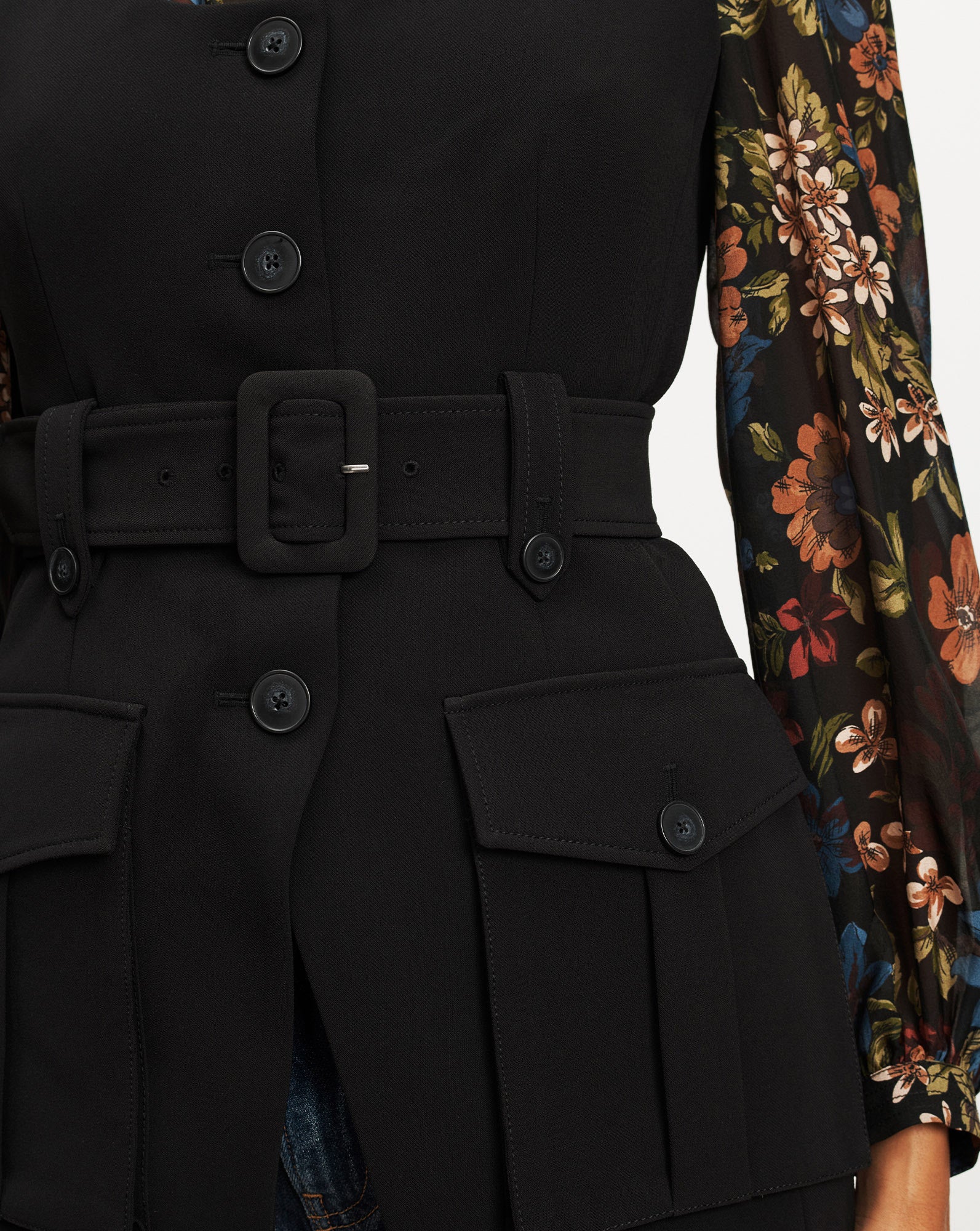 Veronica Beard Becker Belted Vest - Black