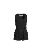 Veronica Beard Becker Belted Vest - Black