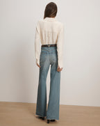 Veronica Beard Pepper Button-Down Blouse - Ecru