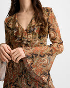 Veronica Beard Adrienne Silk Mini Dress - Navy Multi