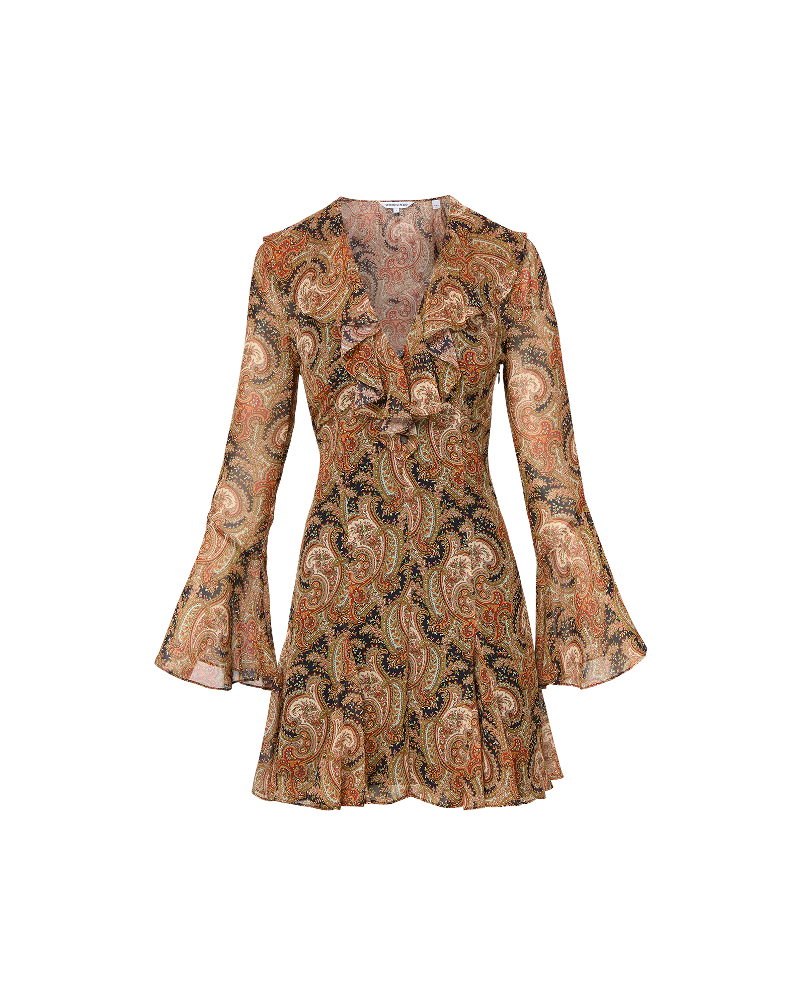 Veronica Beard Adrienne Silk Mini Dress - Navy Multi
