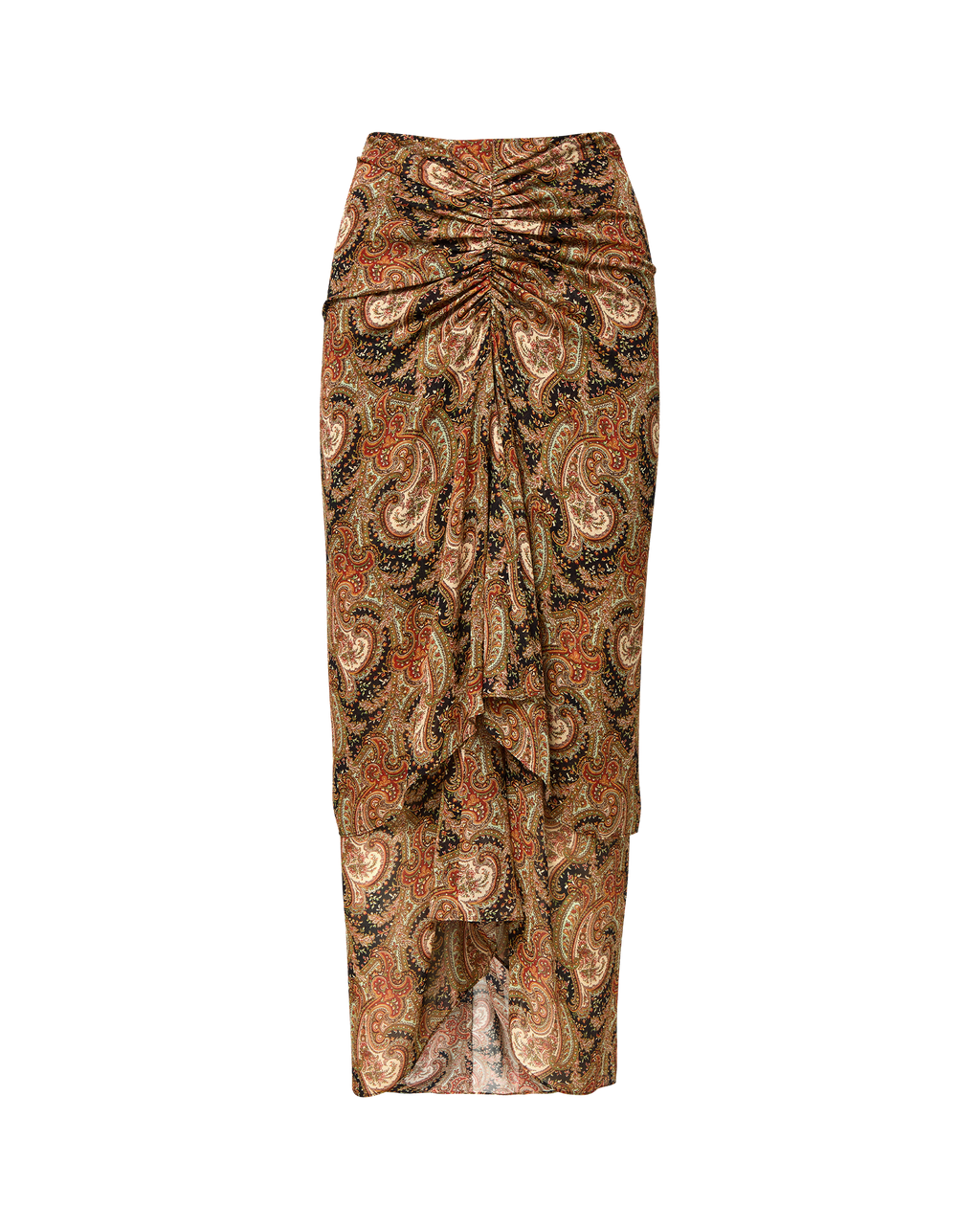 Veronica Beard Sira Silk Midi Skirt - Navy Multi