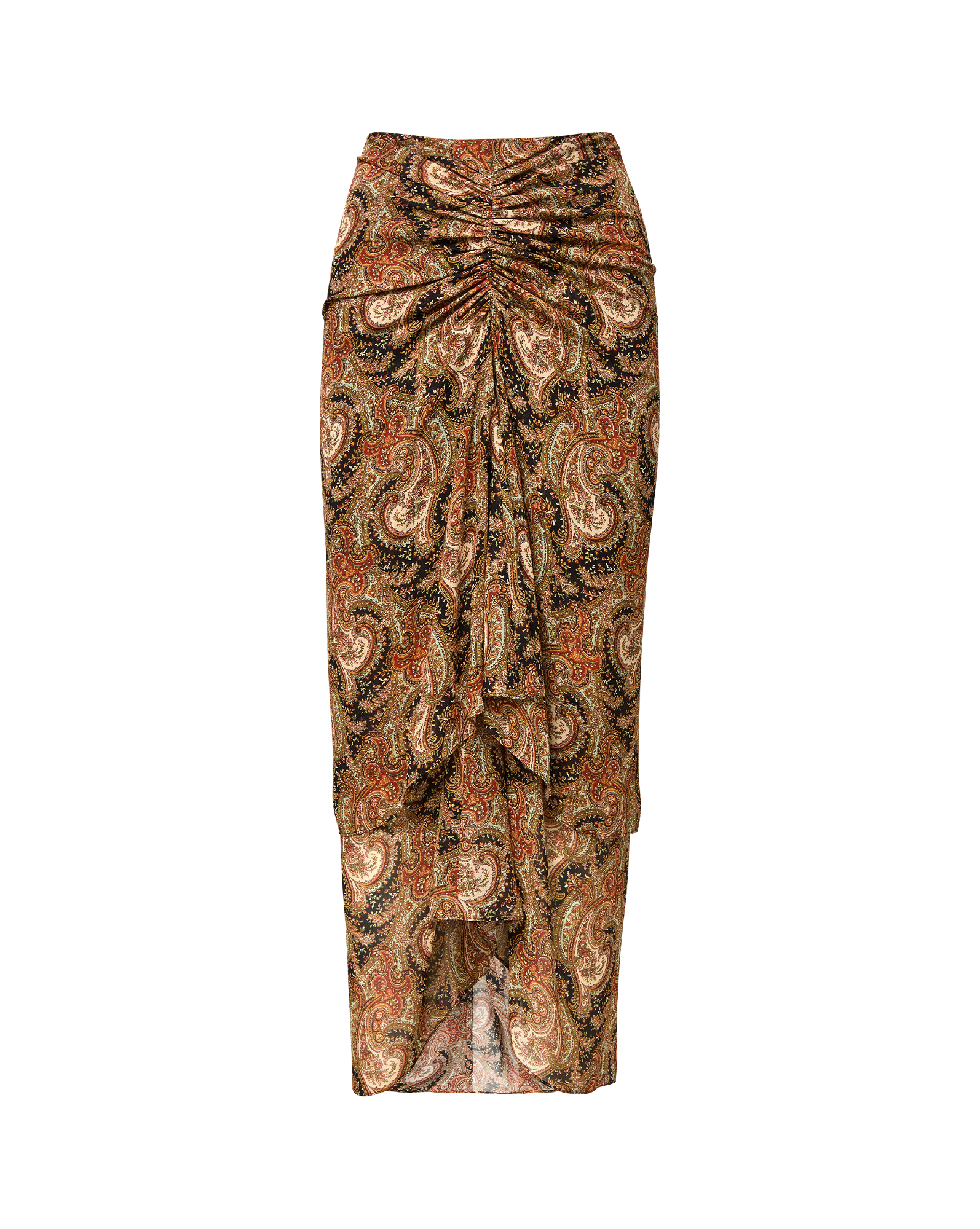 Veronica Beard Sira Silk Midi Skirt - Navy Multi