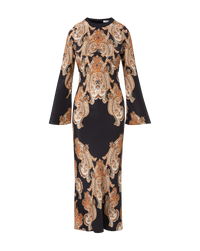 Veronica Beard Lupita Paisley Maxi Dress - Black Multi