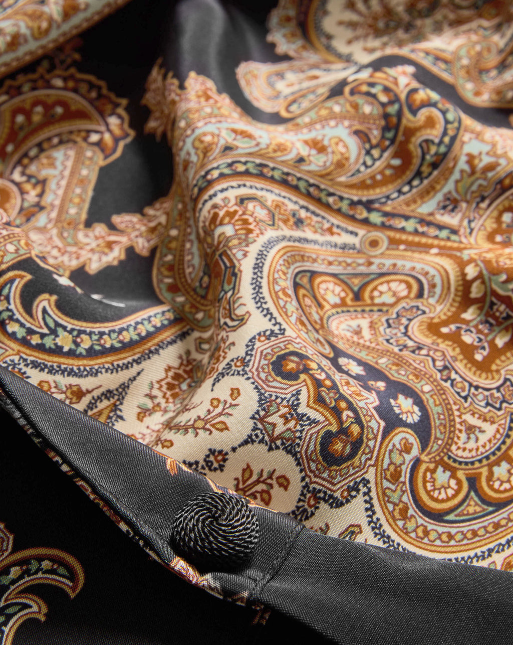 Veronica Beard Karisse Paisley Silk Blouse - Black Multi