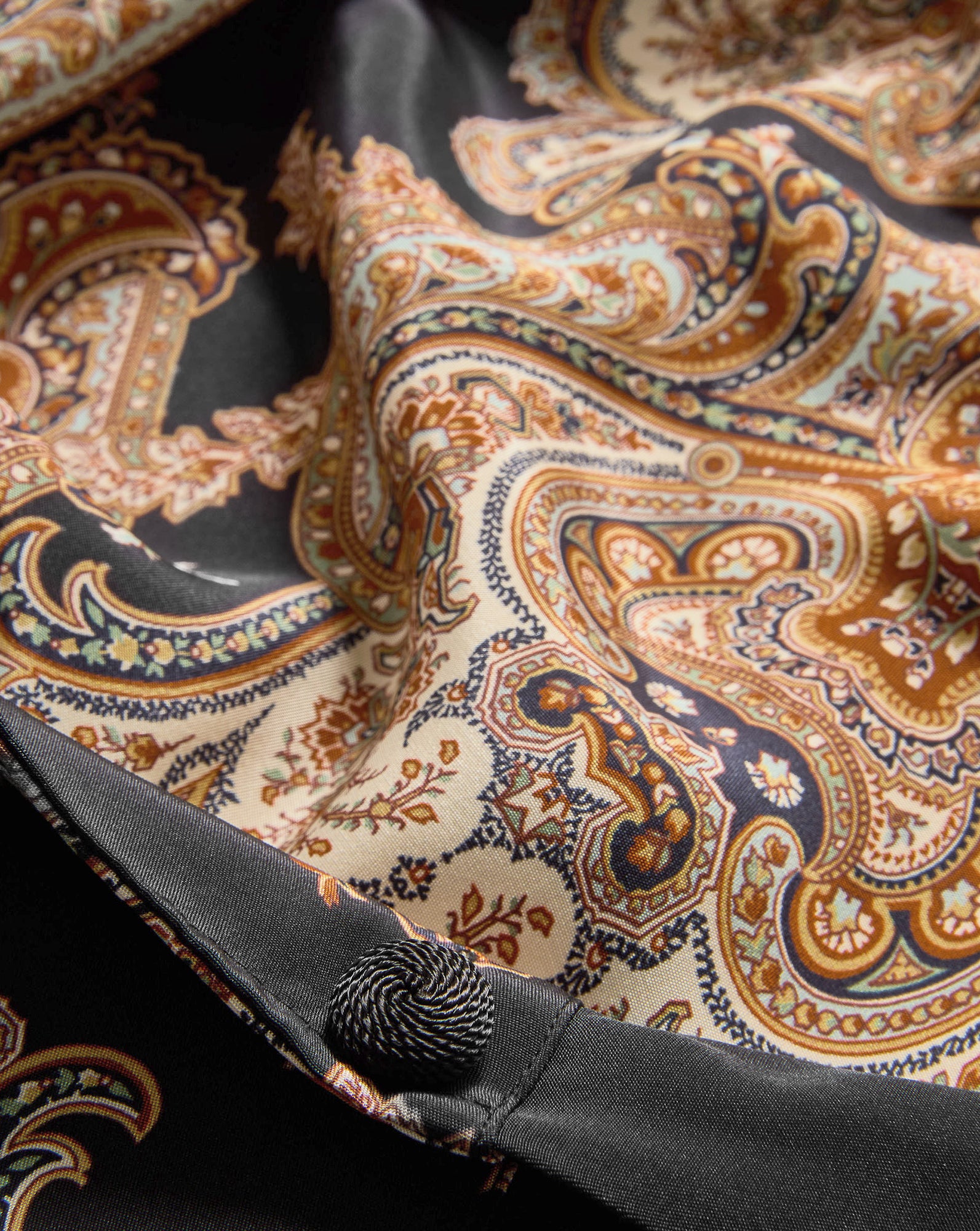 Veronica Beard Karisse Paisley Silk Blouse - Black Multi
