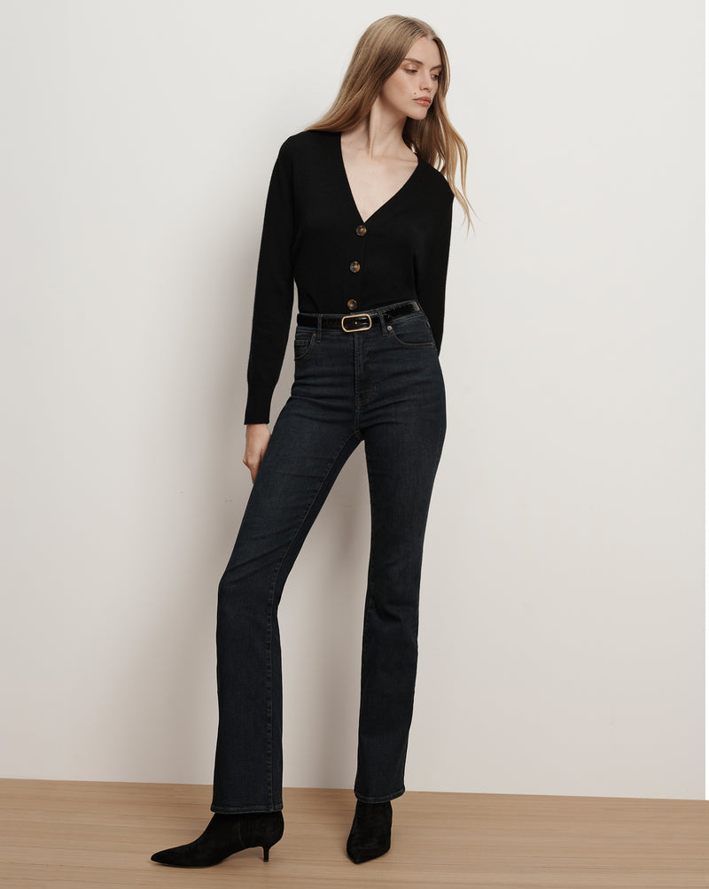 Veronica Beard Loop Croc-Embossed Belt - Black