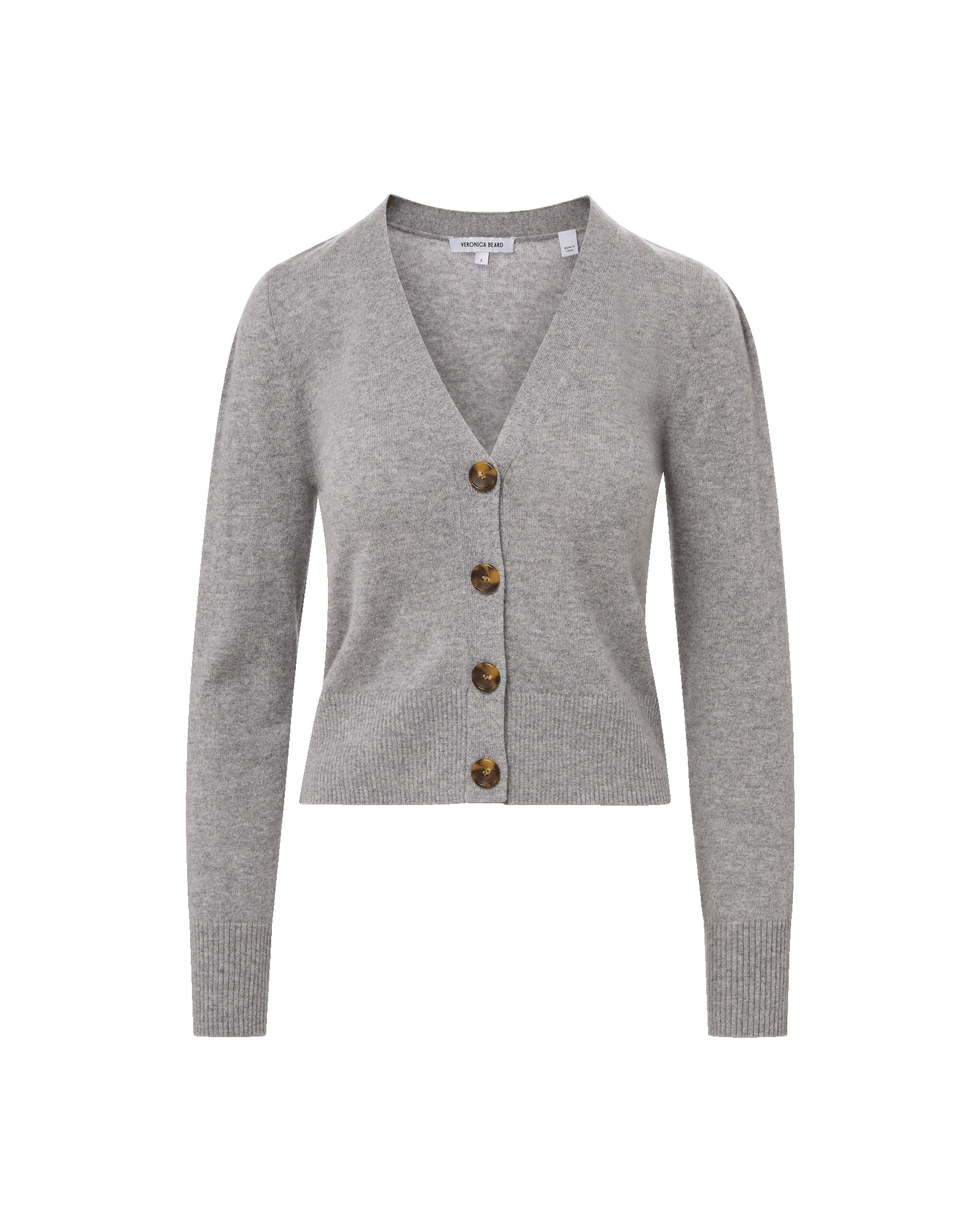 Veronica Beard Solene Cashmere Cardigan - Heather Grey