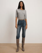 Veronica Beard Shana Cashmere Sweater - Heather Grey