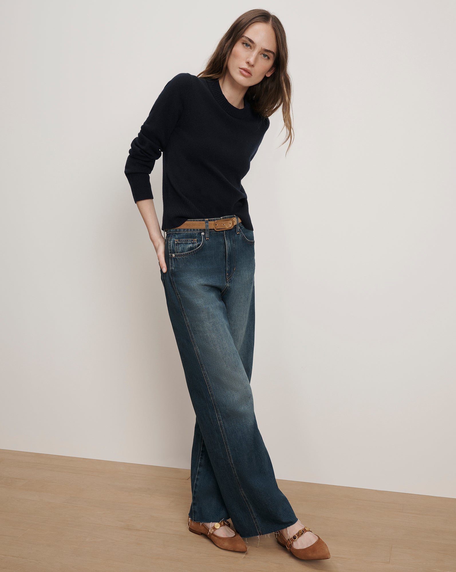 Veronica Beard Pippen Cashmere Pullover - Navy